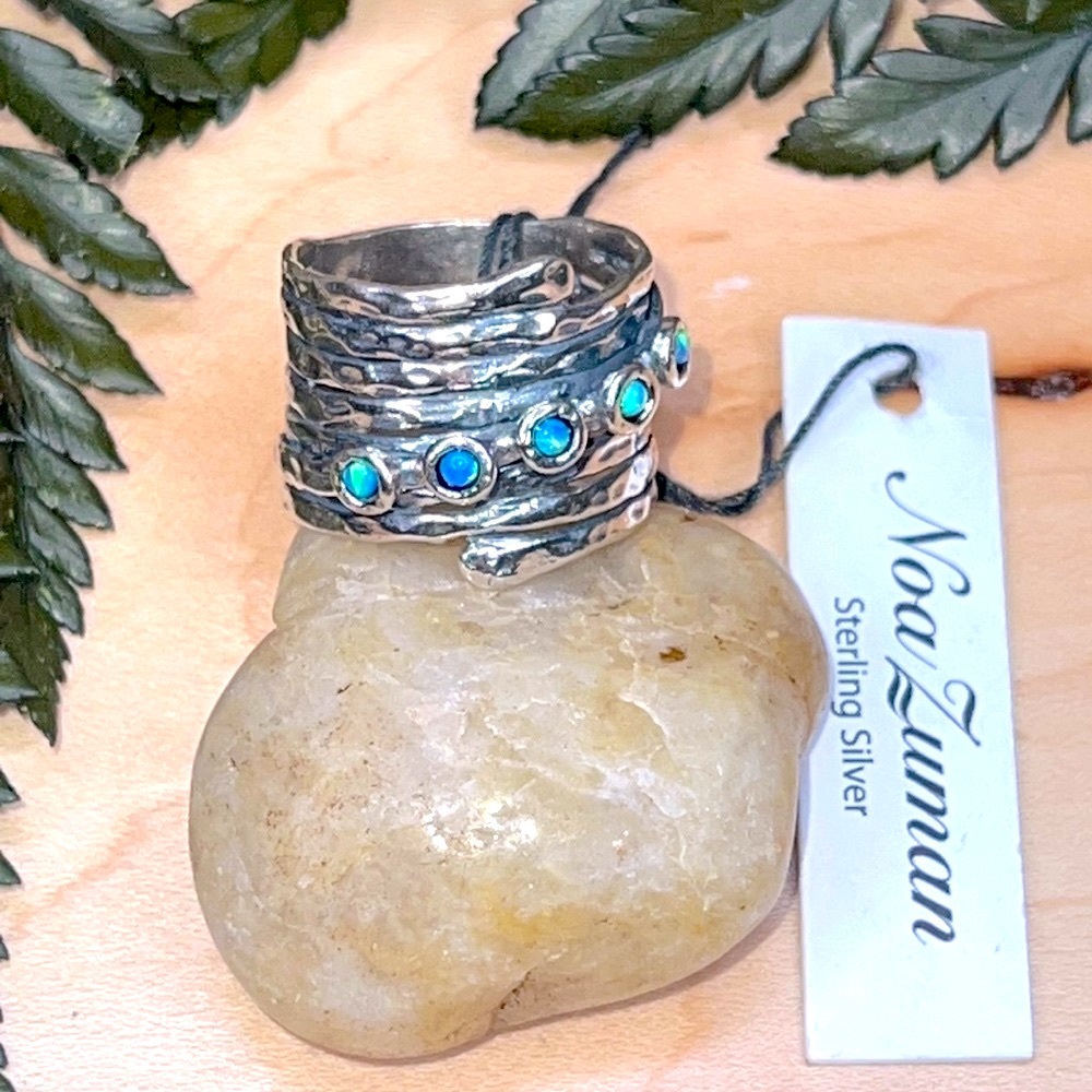 Noa Zuman Sterling Silver Blue Opal Ring